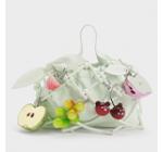 YVMIN X CHARLES & KEITH Ally Ruched Slouchy Knotted Bag & Fruit Charms Set - Mint Sorbet
